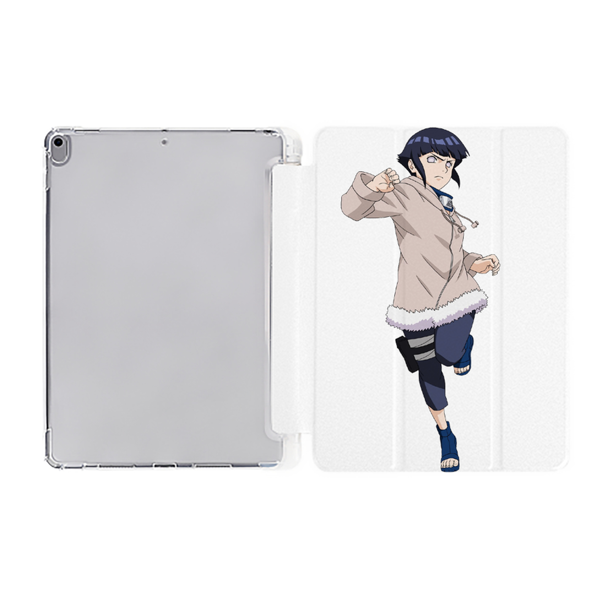 （画像用） NARUTO -ナルト- 日向ヒナタ Hyūga Hinata IPad ケース ペン収納付き 三つ折りスタンド PUレザー×シリコン 対応機種9.5/10.5/10.9インチ